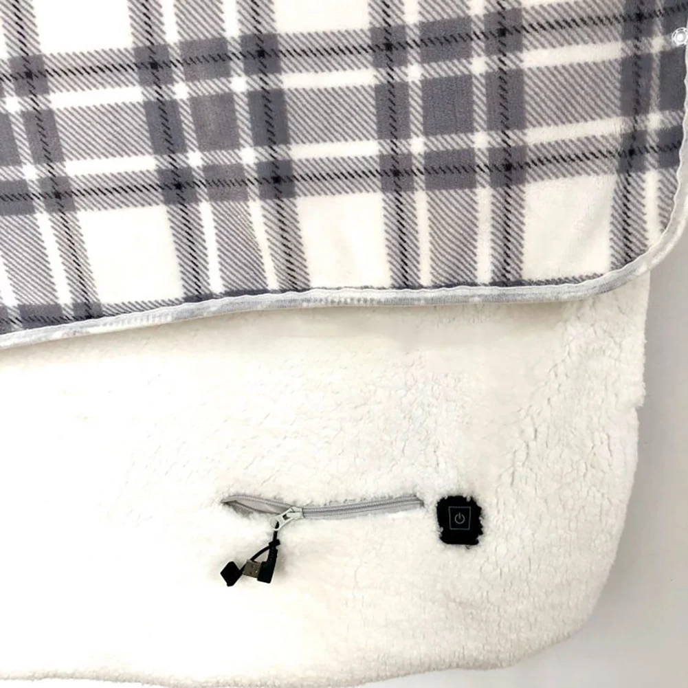 

Wearable Heated Blanket USB Electric Heated Shawl Adjustable 3 Level Temperature Warmer Blanket Soft Cold Protection Home Warmer