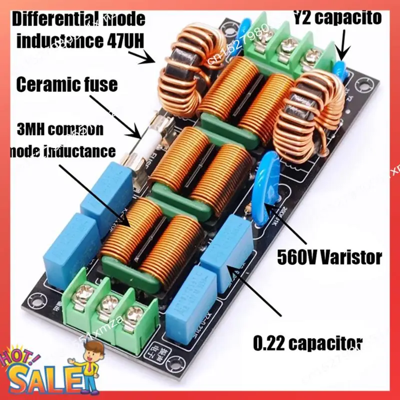 Filtro ABCL Filtro EMI Audio de cuatro niveles AC 220V Fuente de alimentación EMI 110V Modo diferencial Modo común Reglas de seguridad EMC FCC 4A