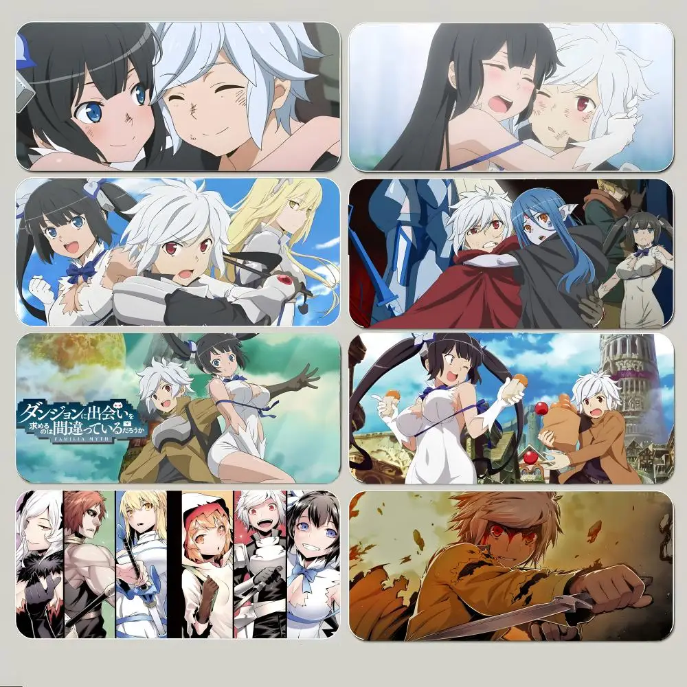 I-Is It Wrong to Try to Pick Up Girls in a Dungeon Mouse Pad Large Gaming Mousepad with Thick Stitched Edge Non-Slip Desk Mat