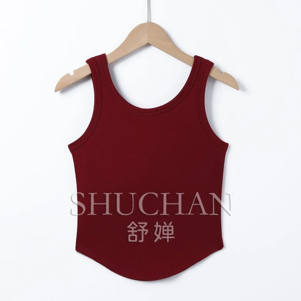 

Summer 2024 New Crop Top Women Spandex Viscose High Strecth Womens Tank Top Sleeveless Short Style