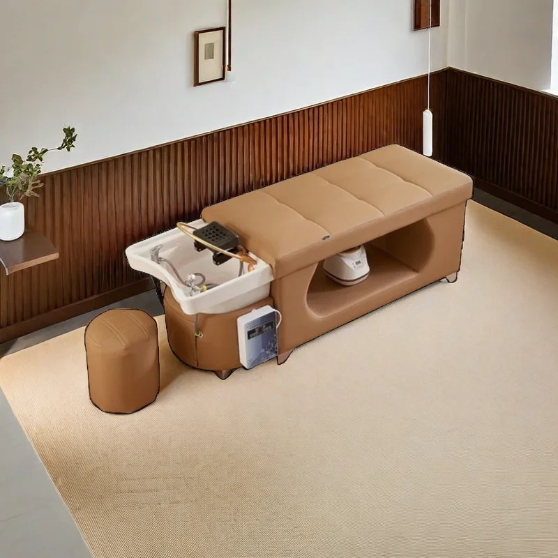 Cabezal de masaje para sala de estar, fregadero de máquina japonesa, cama de salón, cuenco, tratamiento de champú, equipo de silla de salón de lavado