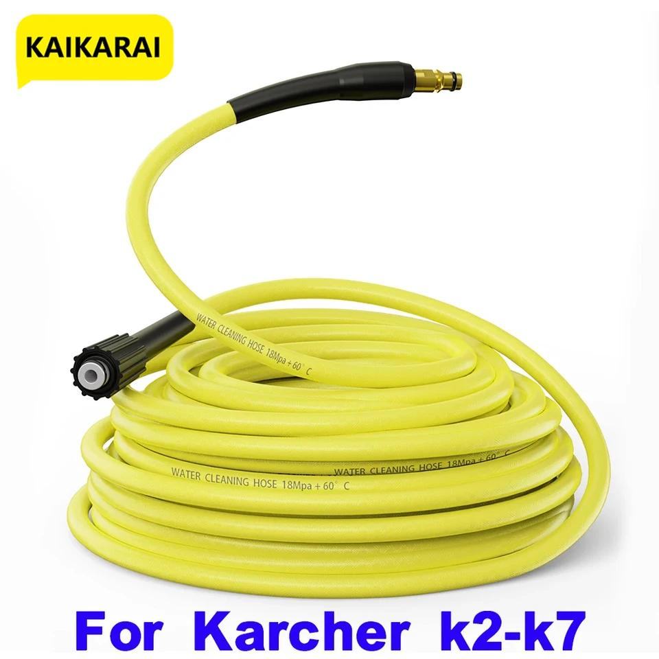 Tuyau de nettoyage haute pression 10 m pour Karcher K2-7, tuyau de rechange 5800 psi, raccord rapide, jet de lavage, nettoyage de voiture, route, jardin