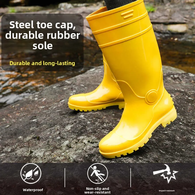 steel-toe-steel-bottom-safety-rain-boots-anti-collision-waterproof-yellow-water-shoes-white-food-sanitary-boots-home-use