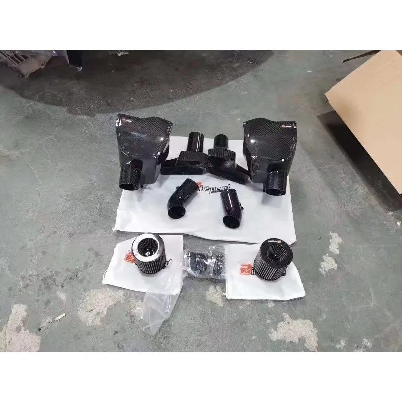 GTR R35 3.8TT용 에어박스 포함 100% 드라이 카본 파이버 냉각 공기 흡입 시스템