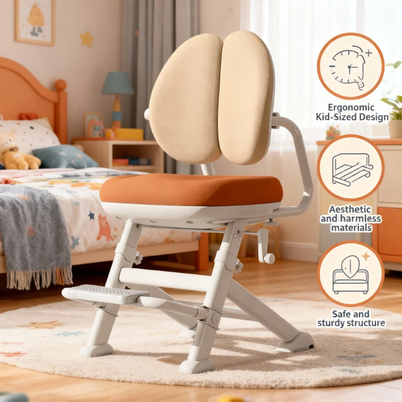 

Детский стул, эргономичный детский стул, регулируемая по высоте, коррекция осанки, поддержка спины, детское сиденье для учебы, домашнее школьное детское кресло