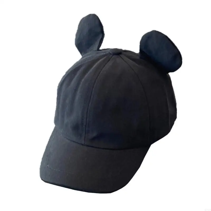 

Q22D Baby Hat Toddler Cotton Cap Soft Brimmed Hat Cartoon Bear Ears Infant Hat