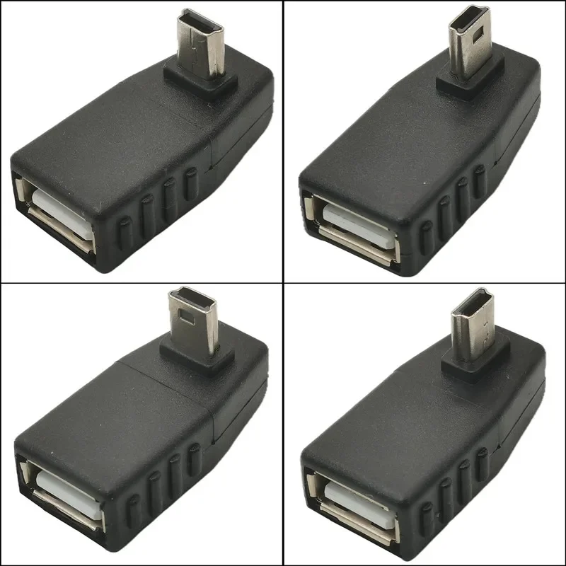 Mini USB 5Pin męski na USB żeński 90-stopniowy konwerter kątowy Złącze synchronizacji danych Adapter OTG do samochodów MP3 MP4 Tablety Telefony