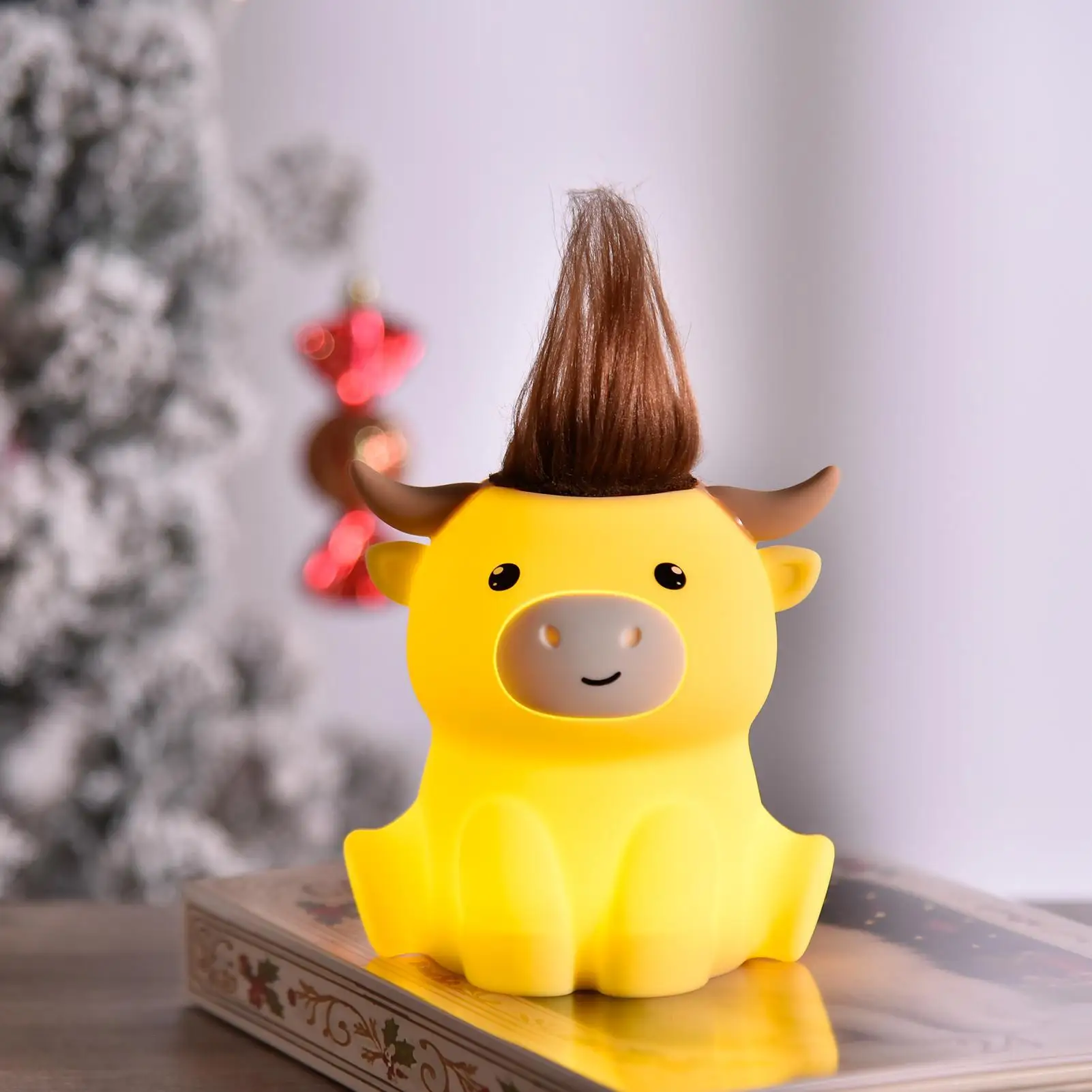 Animal Night Light 2 Brightness Cattle Night Light With 20min Timer Bedroom Decorative Lamp For Home Bedside College Dormitory