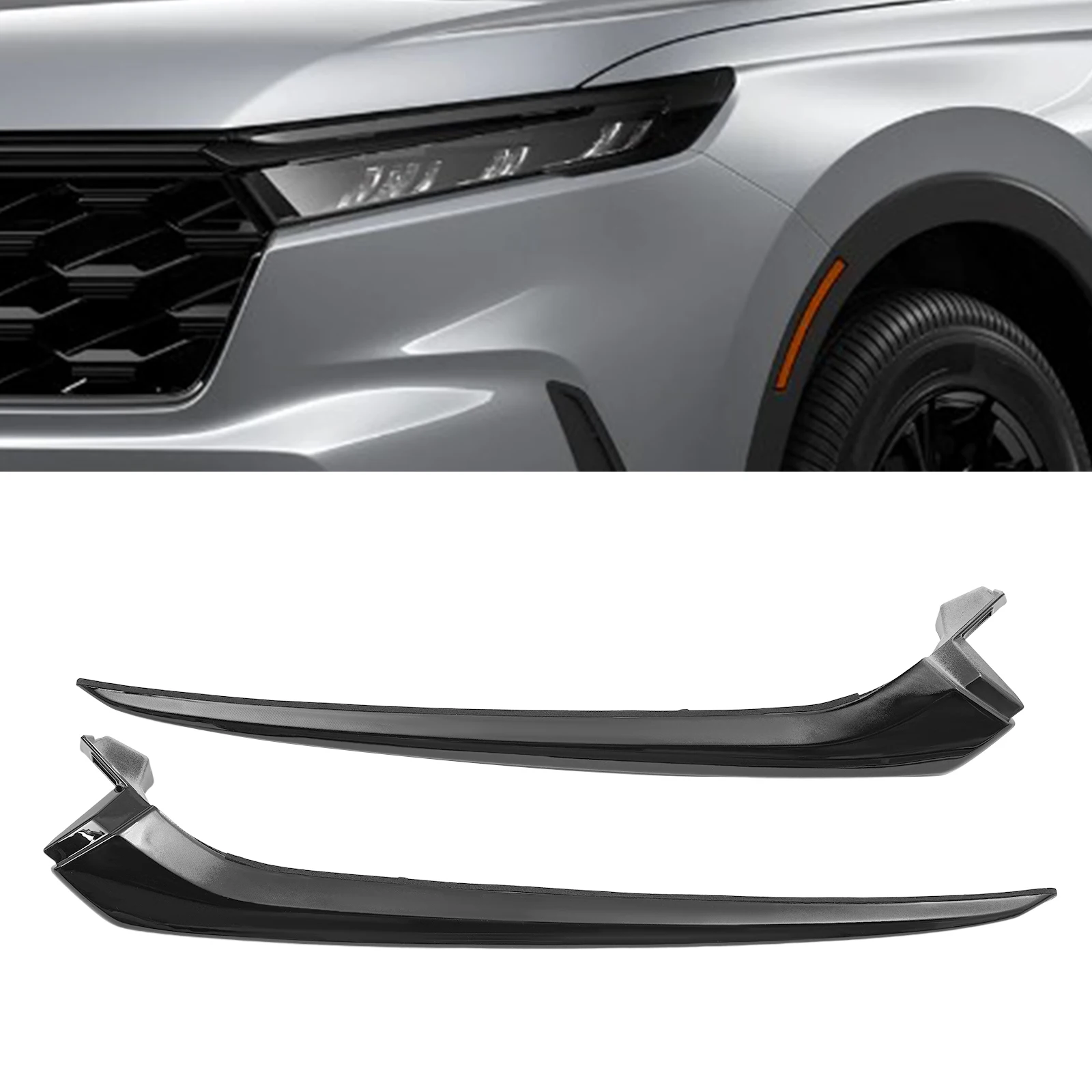 

Пара накладок левой и правой фары для Honda CRV 2023-2024 гг. — окраска распылением ABS, прямая замена, аксессуар для передней фары автомобиля