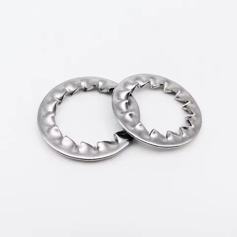 40/50/100/200 قطعة الداخلية الخارجية مسننة قفل غسالة Shakeproof ستار طوقا M3 M4 M5 M6 M8 M10 304 الفولاذ المقاوم للصدأ