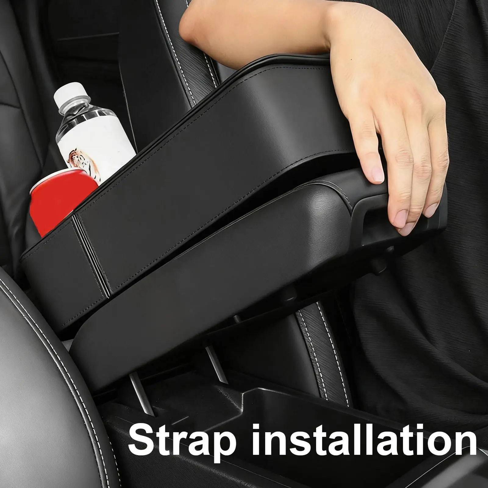 Car Armrest Storage Box Large Cup Holder Tissue Dispenser Car Center Console Cup Holder For Water Bottle Key Sunglasses Card