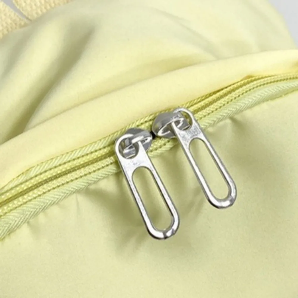 Minimalist Design Korean Style Backpack Lightweight Waterproof Nylon Large Capacity Backpack Simple Style Solid Color