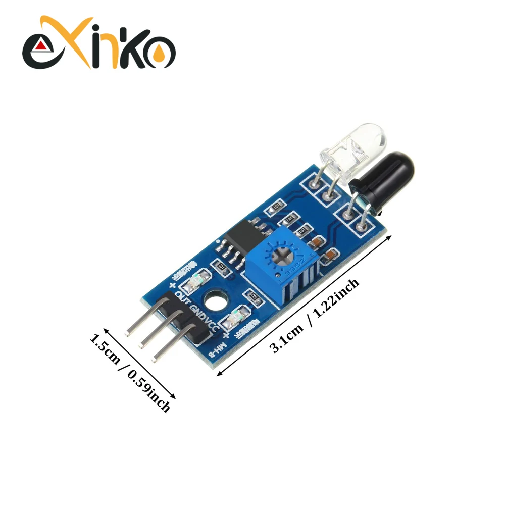 Módulo de Sensor de evitación de obstáculos infrarrojo IR, 5/10 Uds., para Arduino Diy, Robot de coche inteligente, fotoeléctrico reflectante de 3