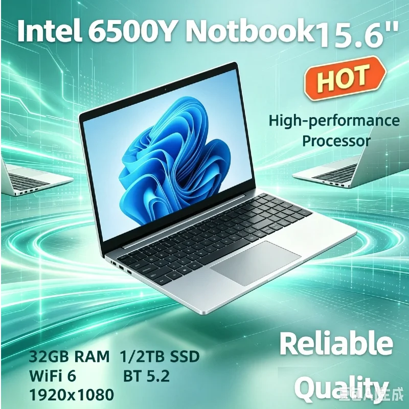 Intel Core i7-6500Y High Performance Notebook 15.6" 1080P Screen 32GB RAM 2TB SSD Portable Student Business Laptop