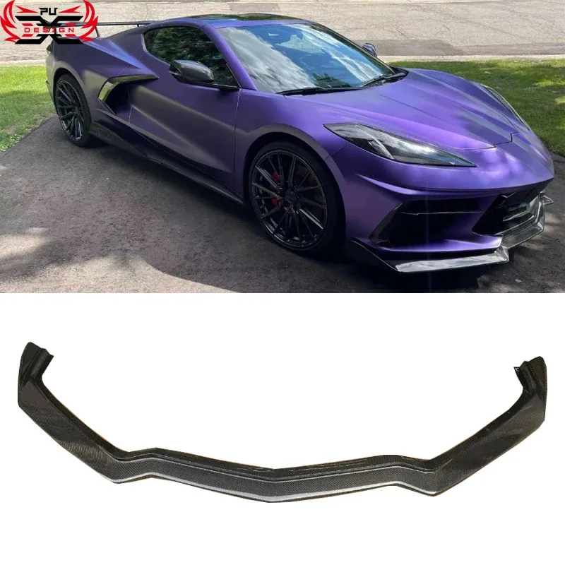 

For Co C8 Carbon Fiber Body Kit C8 Z51 Upgraded 5VM Style Carbon Fiber Front Lip Spoiler