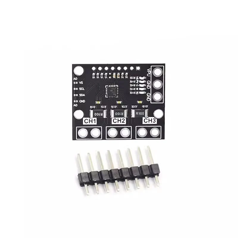 I2C SMBUS INA3221 Triple-Channel Shunt Current Power Supply Voltage Monitor Sensor Board Module Replace INA219 With Pins