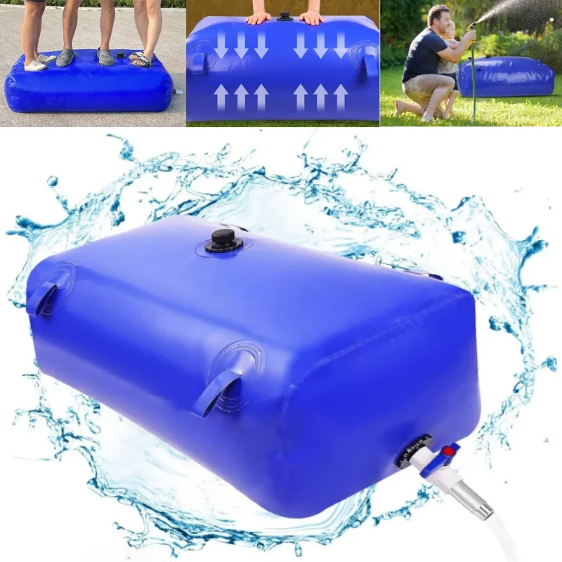 Tanque de almacenamiento de agua de gran capacidad, contenedor de agua plegable portátil a prueba de fugas para exteriores, para coche, camión, Camping