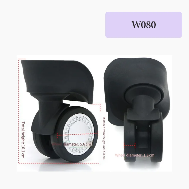 For W080 Ultra-Silent Wheel Set Luggage Wheel Replacement Kit Includes Waterproof and Rust-Proof Screws