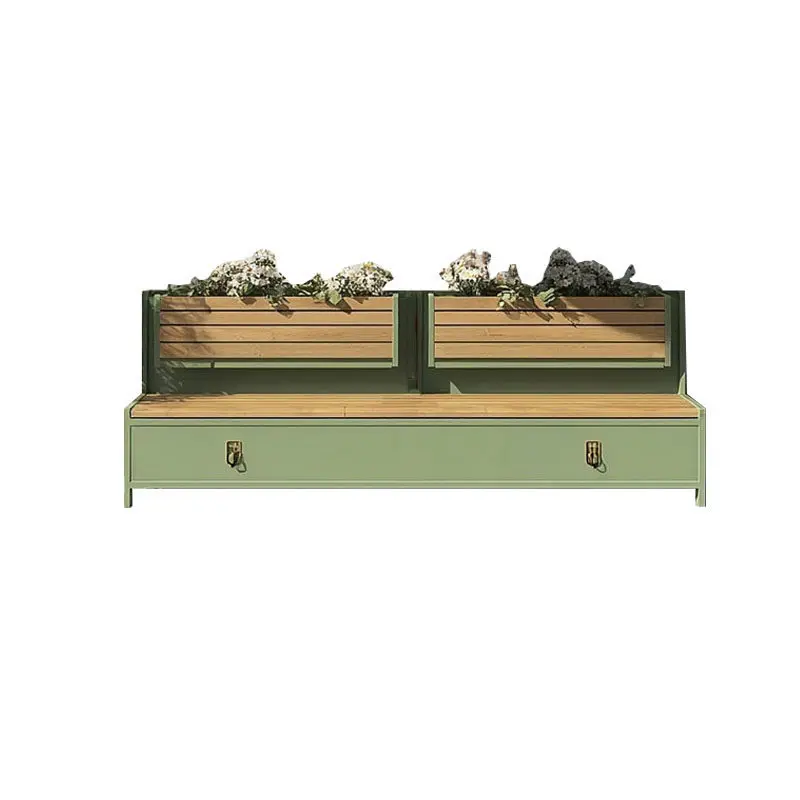 Square outdoor flower box seat rest seat stool combination commercial street courtyard flower slot public leisure chair integrat