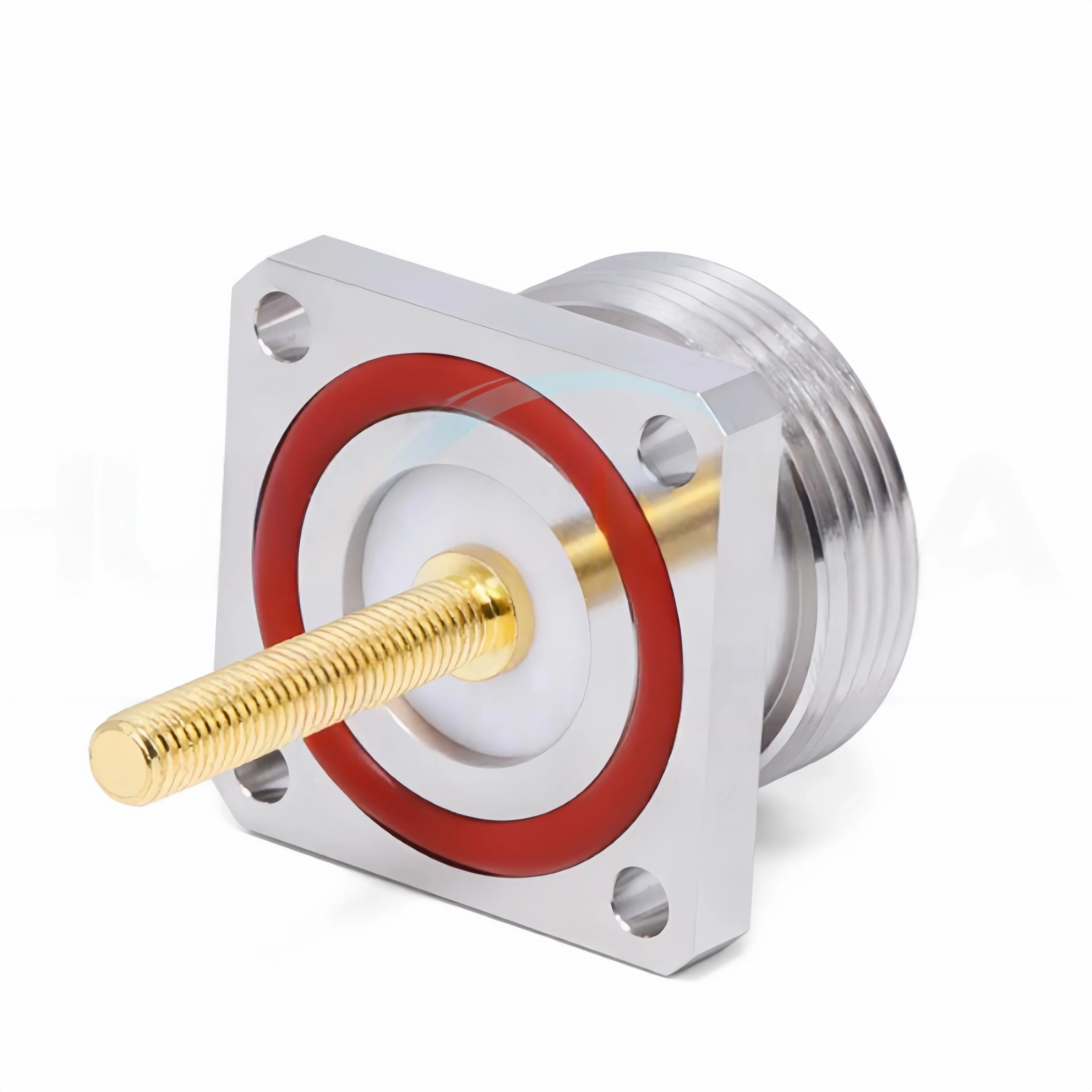 1pc L29-KFD-2-M5 Adapter 7/16 L29 DIN female seat extension M5 thread with waterproof ring 4 hole flange fixed connector KFD63A