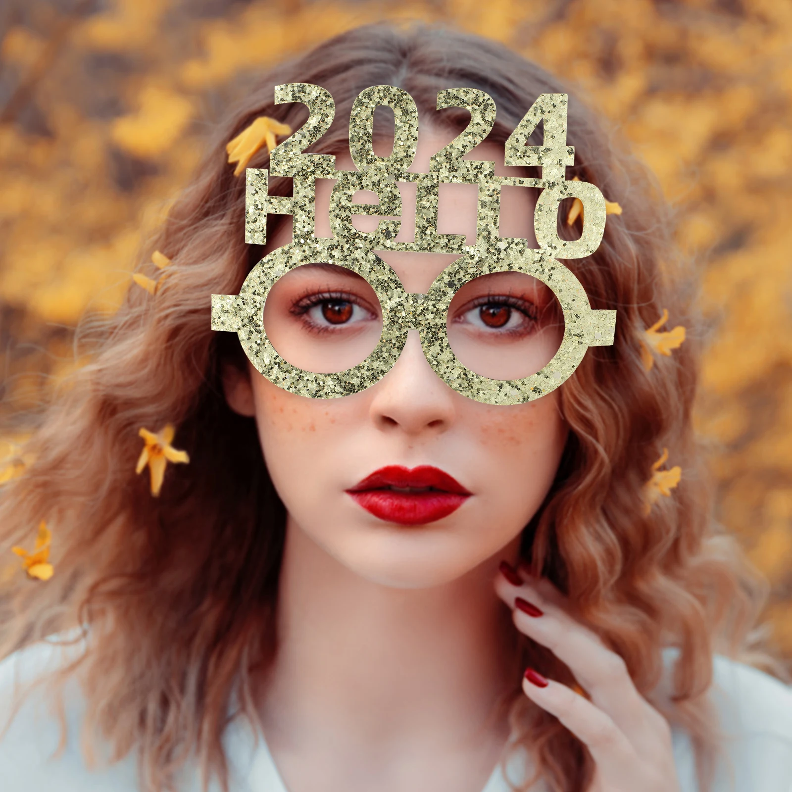 

6 Pcs New Year Party Decoration Glasses Number Plastic Prop Christmas Eye Funny Eyeglasses Holiday