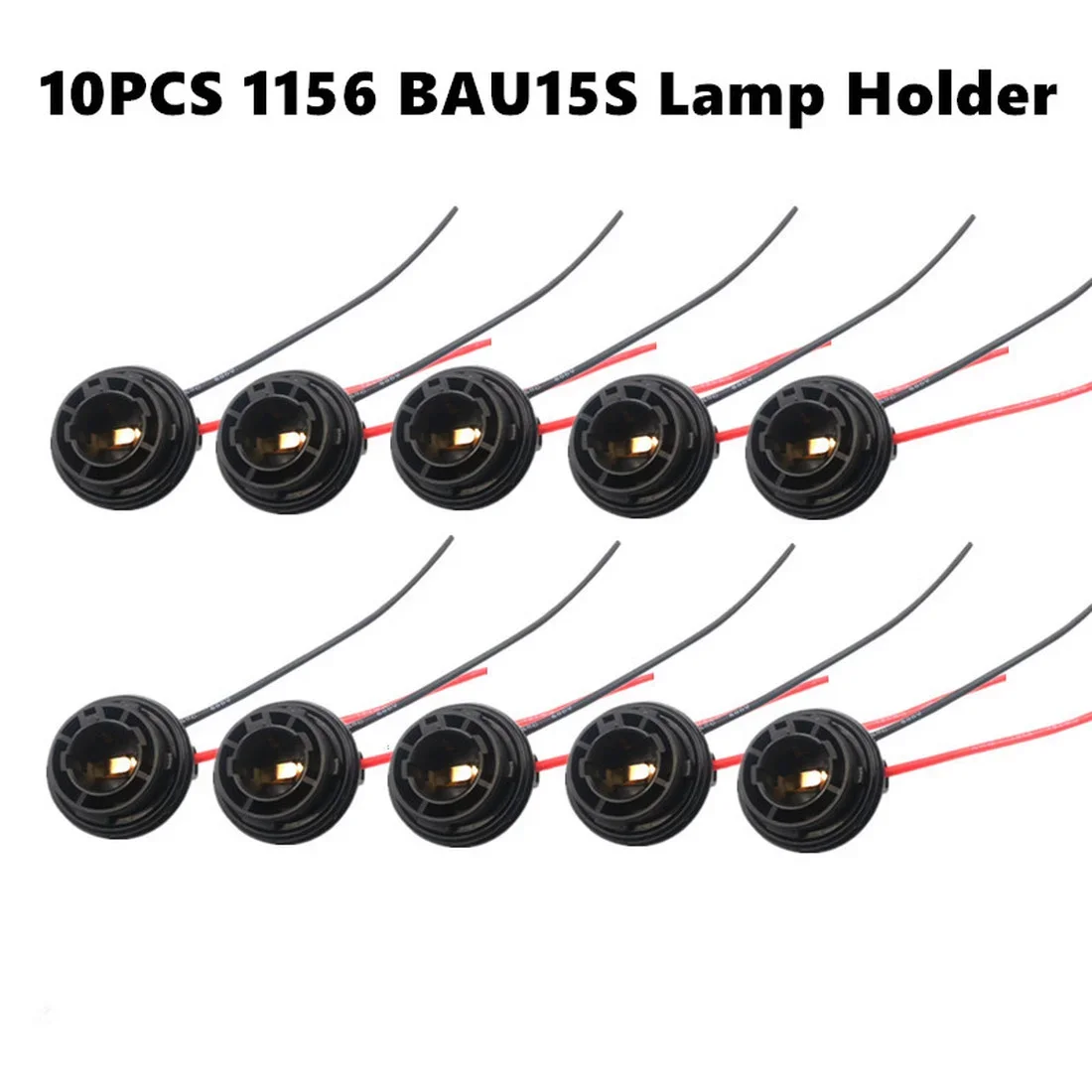 10X BAU15S 1156 150° Lamp Holder PY21W Adapter Base Connector Car Light Base Auto Led Lights Bulb Socket Connector