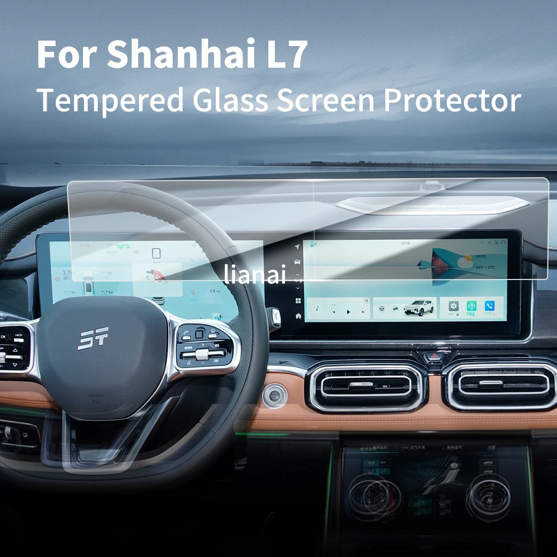 

Carplay Screen Protector Tempered Glass Protective Film Navigator Car Stickers Accessories For 24 JETOUR Shanhai L7