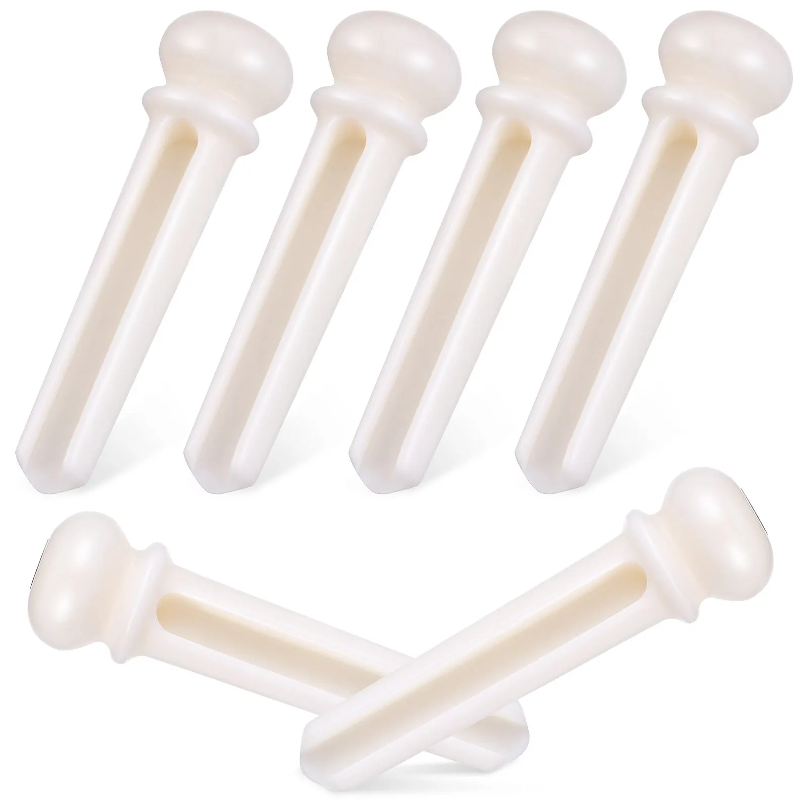 6Pcs Guitar Bridge Pins Bone String Pegs for Acoustic Guitar Repair Parts Enhance Sound Quality Acoustic String Pegs
