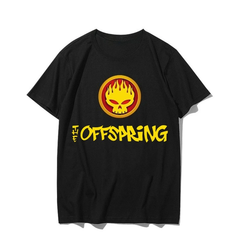 The Offspring's Descendant Band's Retro Short-sleeved Cotton Round-neck T-shirt for Men and Women, Suitable for Couples