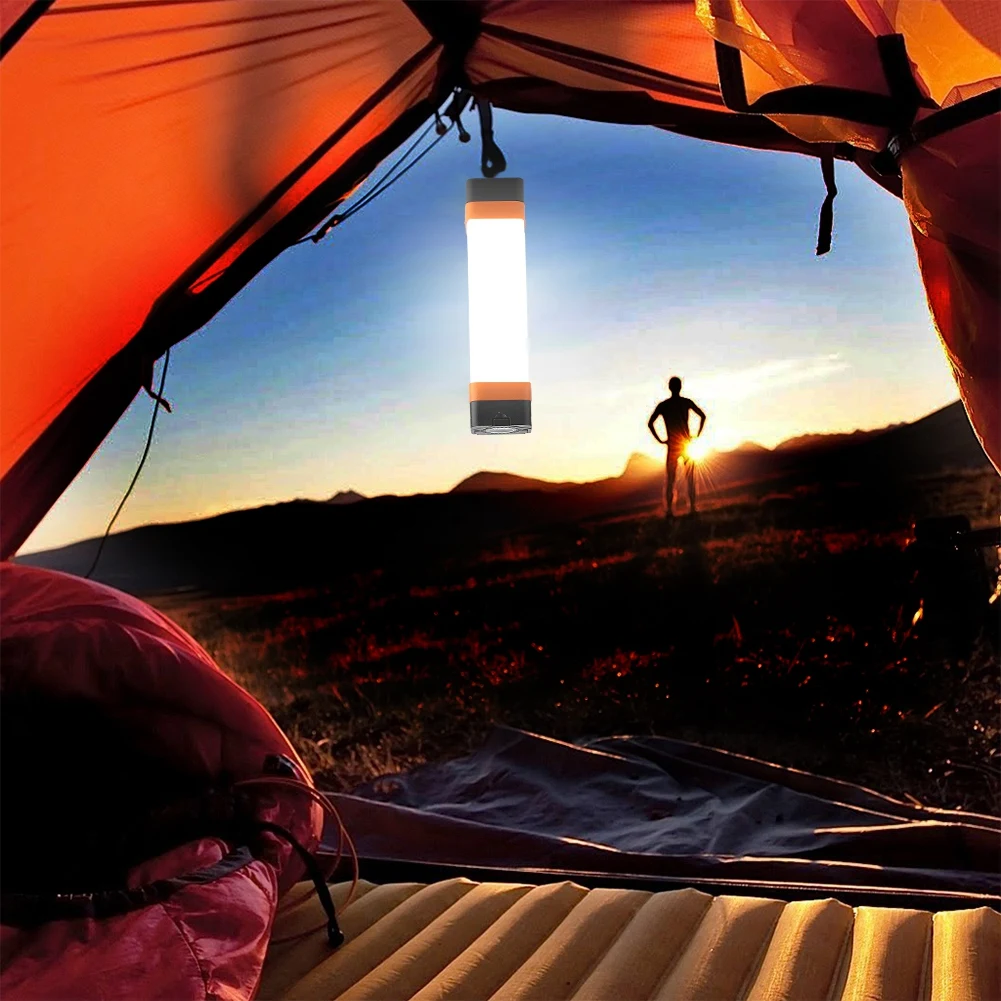 Led Werklamp Usb Oplaadbare Magneet Tent Lantaarn Multifunctionele Handlamp Outdoor Camping Klim Zaklamp Met Haak Lamp