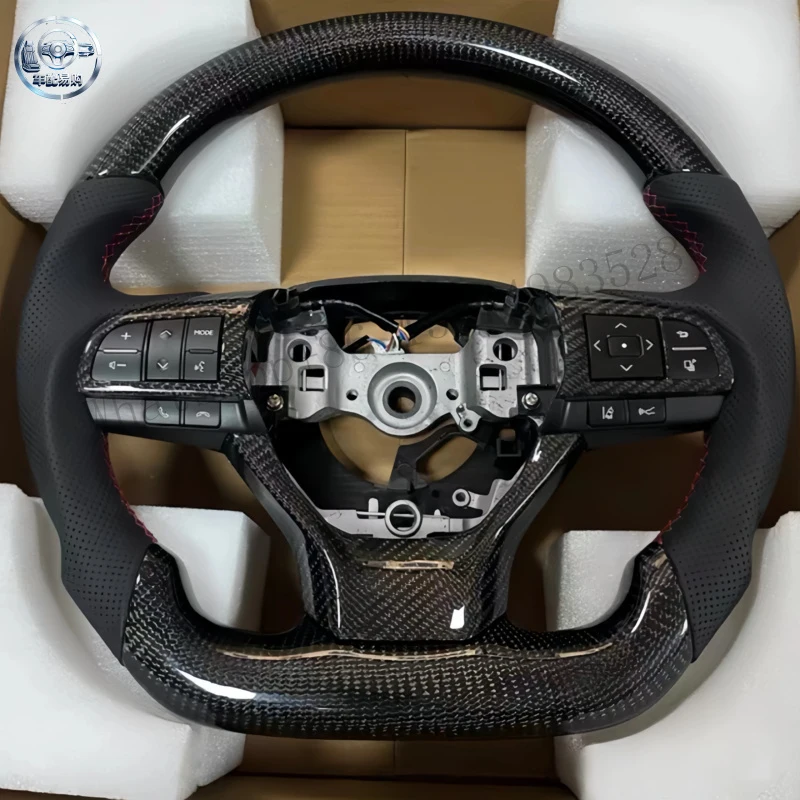 True Carbon Fiber Steering Wheel for Lexus Toyota Lx570 Gx470 Fortuner Prius Camry Corolla 4runner Leather Handle