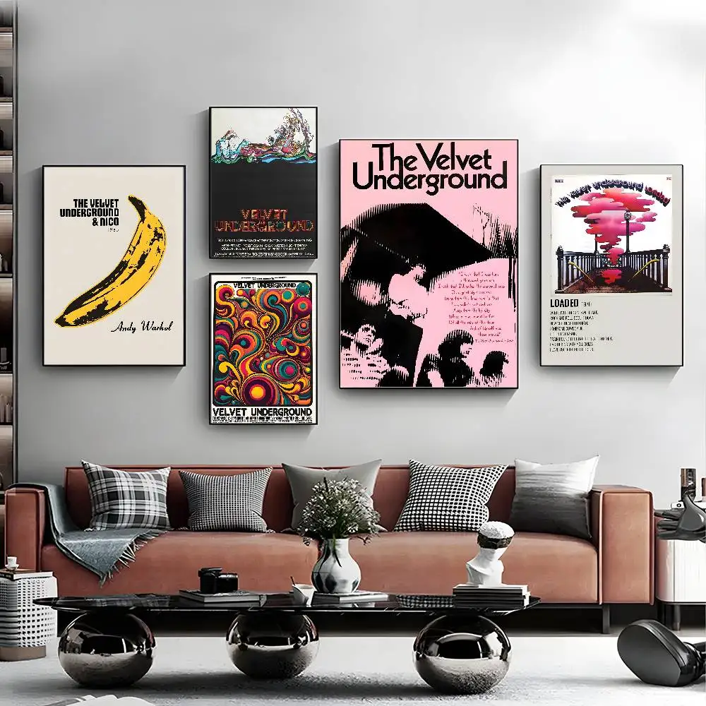 Rock Band The V-Velvet U-Underground Poster HD art sticky wall waterproof home living room bedroom bar aesthetic decoration