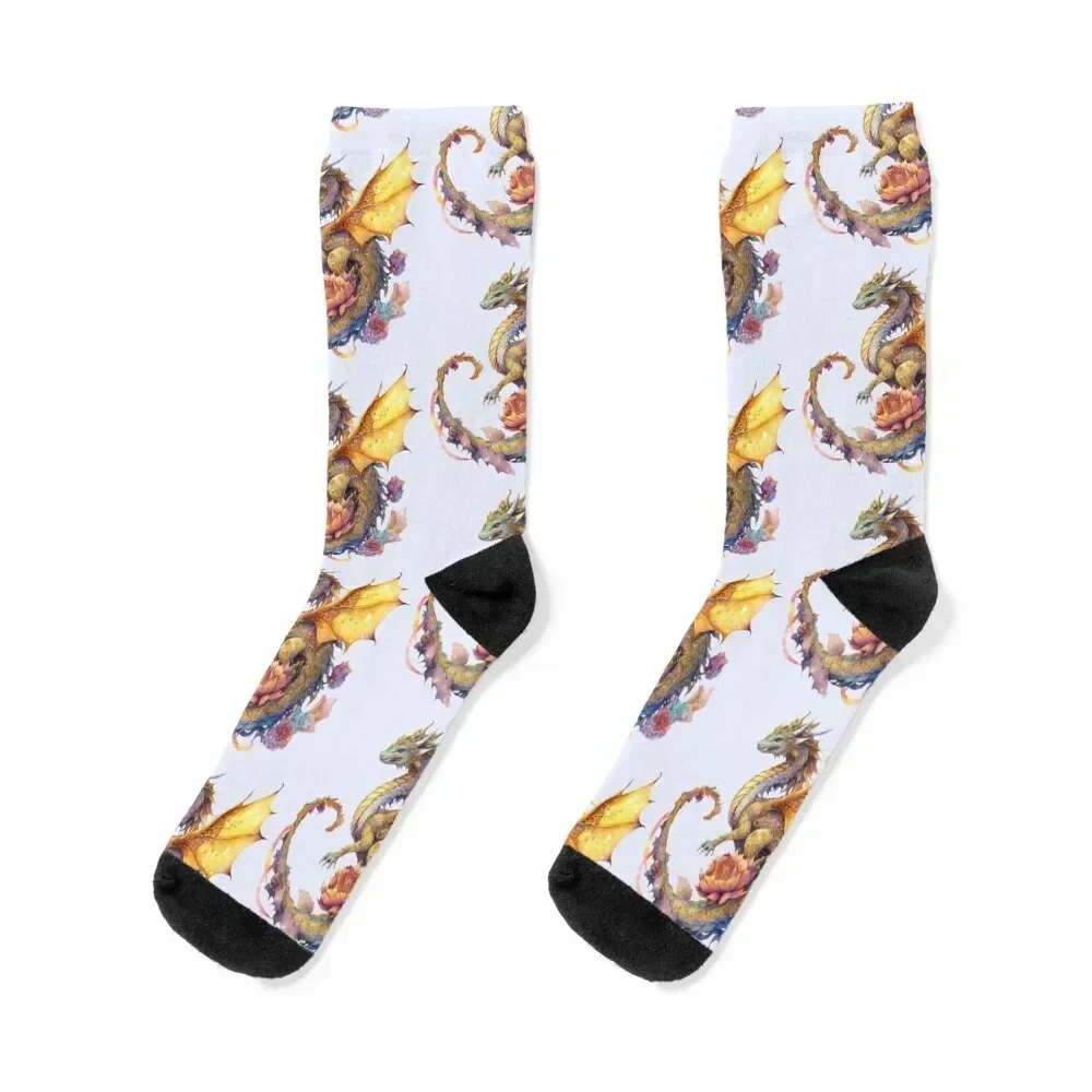 

golden dragon Socks ankle floor Run cute Socks Female Men's
