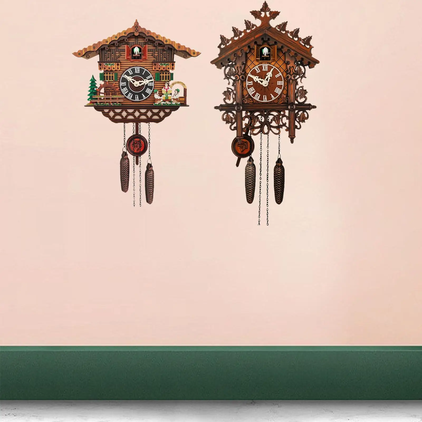 

Ретро часы с кукушкой, настенные часы для детской комнаты, гостиная, фермерский дом, настенное украшение
