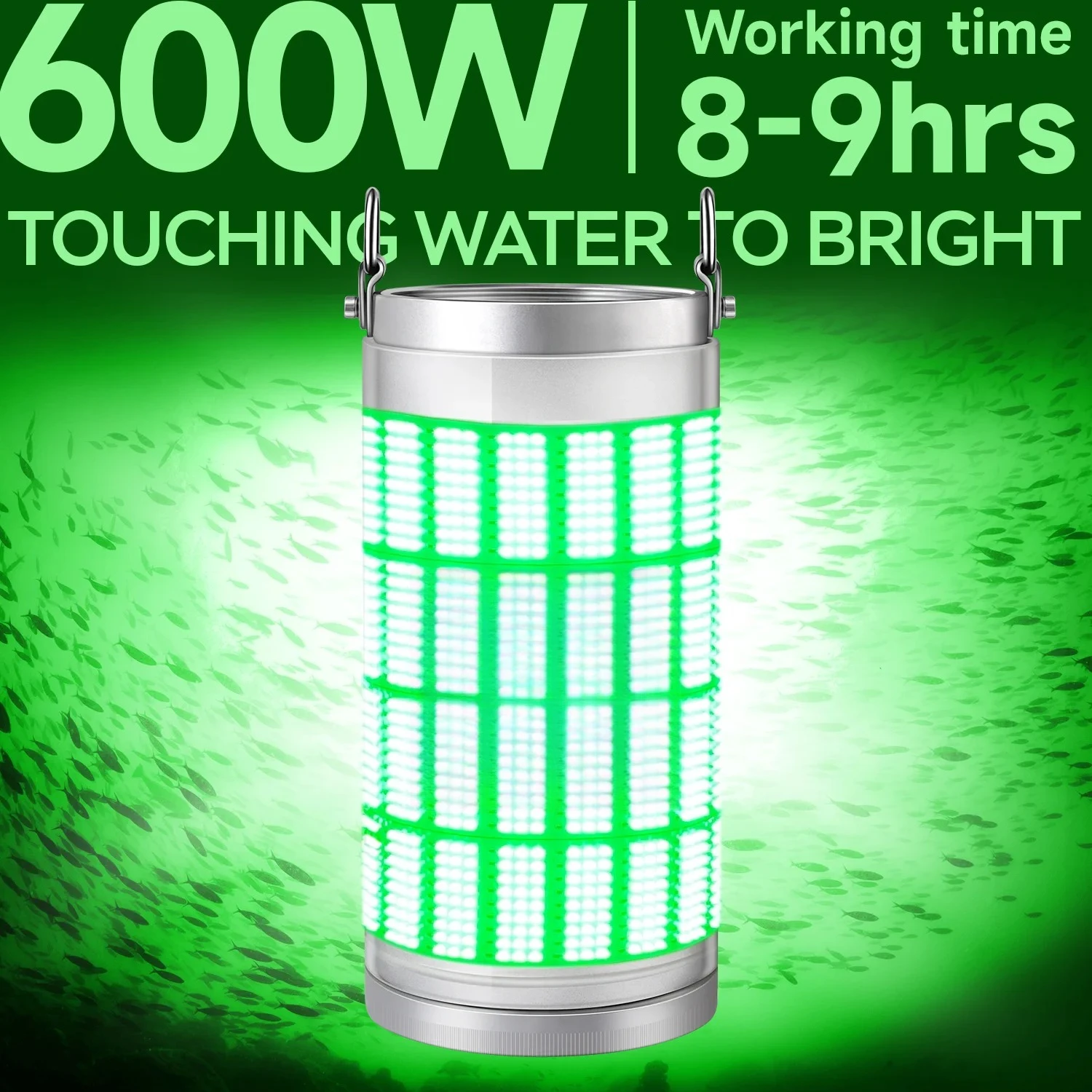 

Светодиодный фонарь для рыбалки, 450 Вт, 600 Вт, из алюминиевого сплава, с перезаряжаемой батареей 110000 мАч, светодиодный фонарь для привлечения рыбы для зимней рыбалки и использования на открытом воздухе