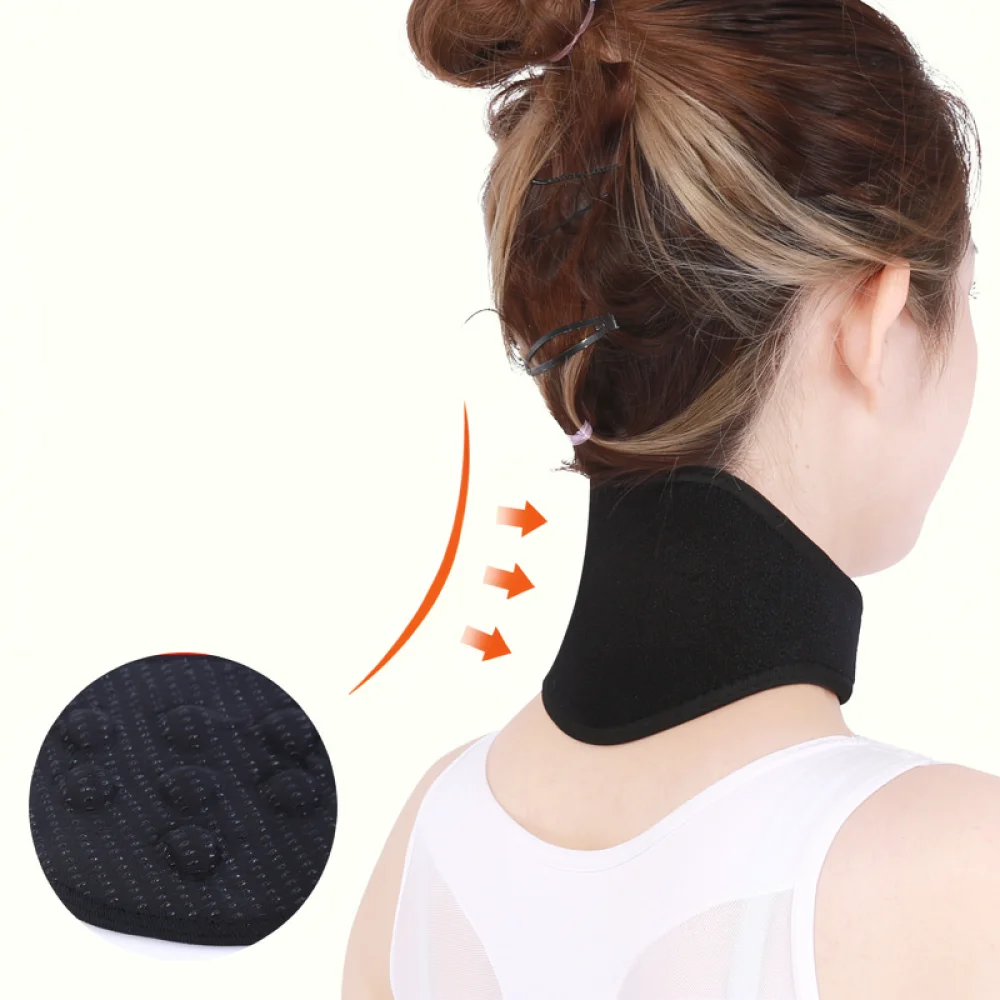 Magnetic Neck Support Wrap Self Heating Thermal Protector Cervical Brace Adjustable Breathable Health Care Body Accessory