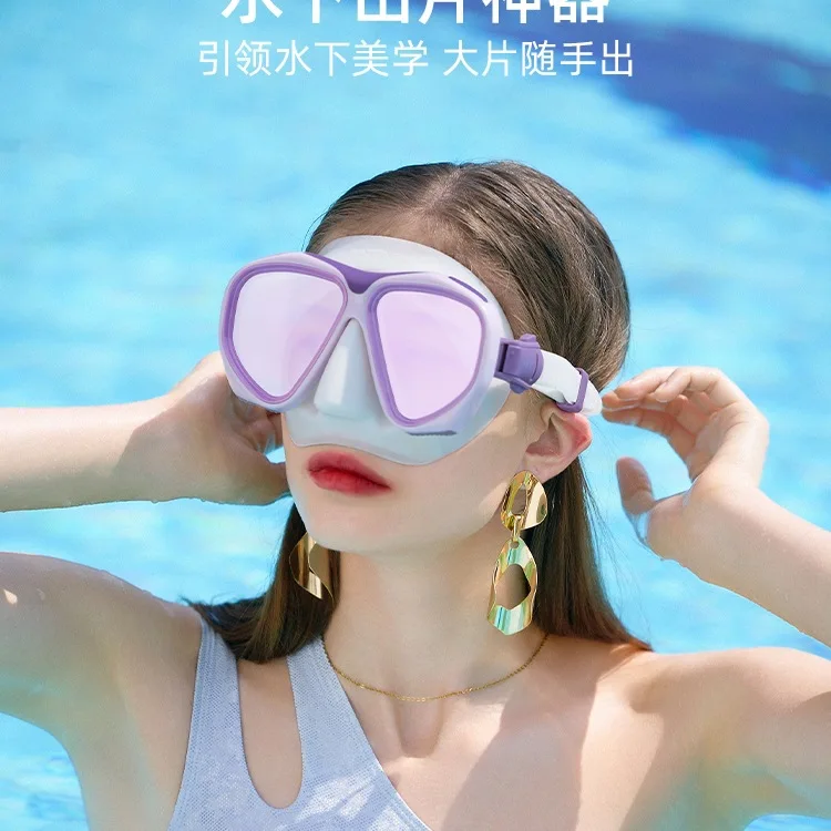 WaterTime diving mask snorkeling Sanbao anti-fog diving goggles anti-choking breathing tube set can do myopia
