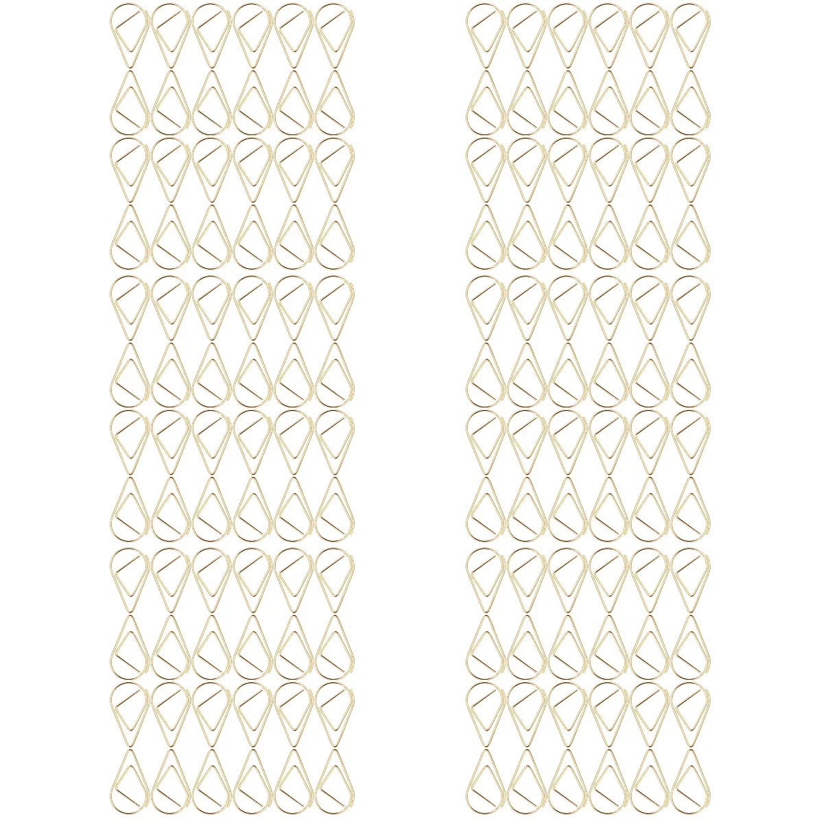 

6pcs 6 Pack Paper Clips Office Supplies Teardrop Tiny Golden Cute Paperclip Assorted Metal