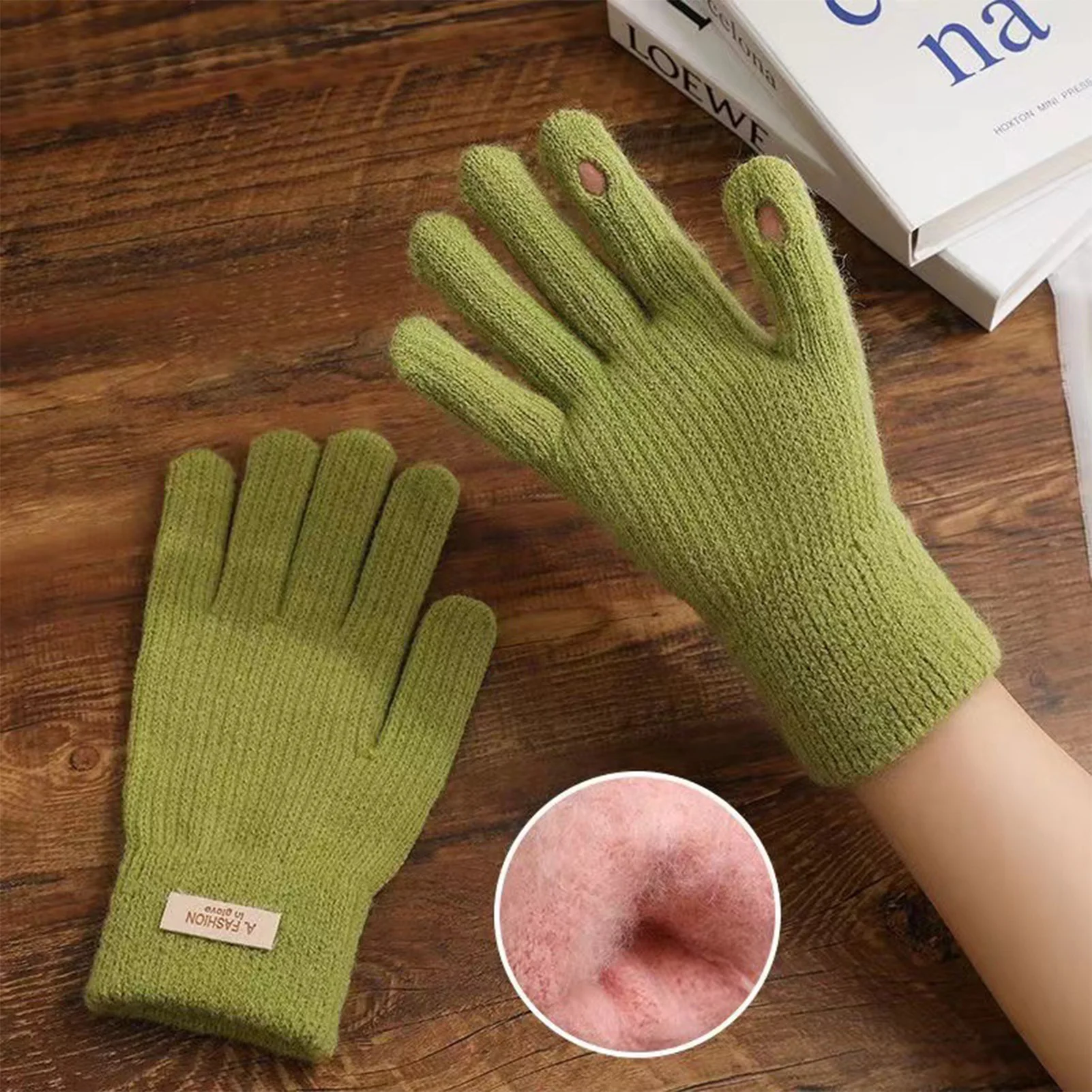 Winter Cycling Commute Gear - Winter Outdoor Fingerless Gloves Touchscreen Knit