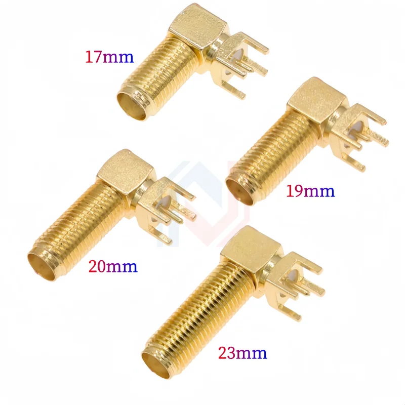 SMA-KWE Female Jack Adapter Solder Edge PCB Straight Right Angle Mount RF Copper Connector Plug Socket