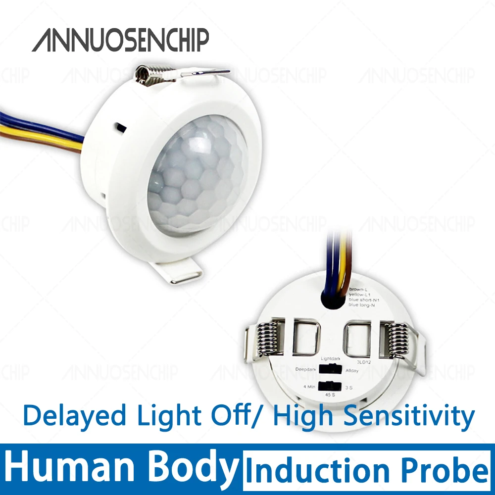 LED Corridor Downlight Ceiling Mount with Infrared Human Sensor 220V Motion Detection Switch for Home Lighting