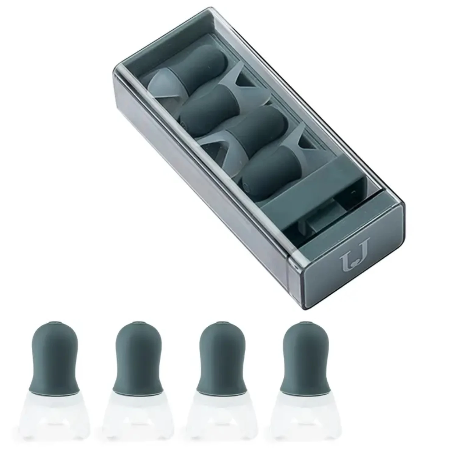 4 أزواج من سدادات الأذن السيليكون المريحة القابلة لإعادة الاستخدام للنوم والعمل والسباحة مع تقليل الضوضاء بشكل ممتاز - مقاس مثالي، Co