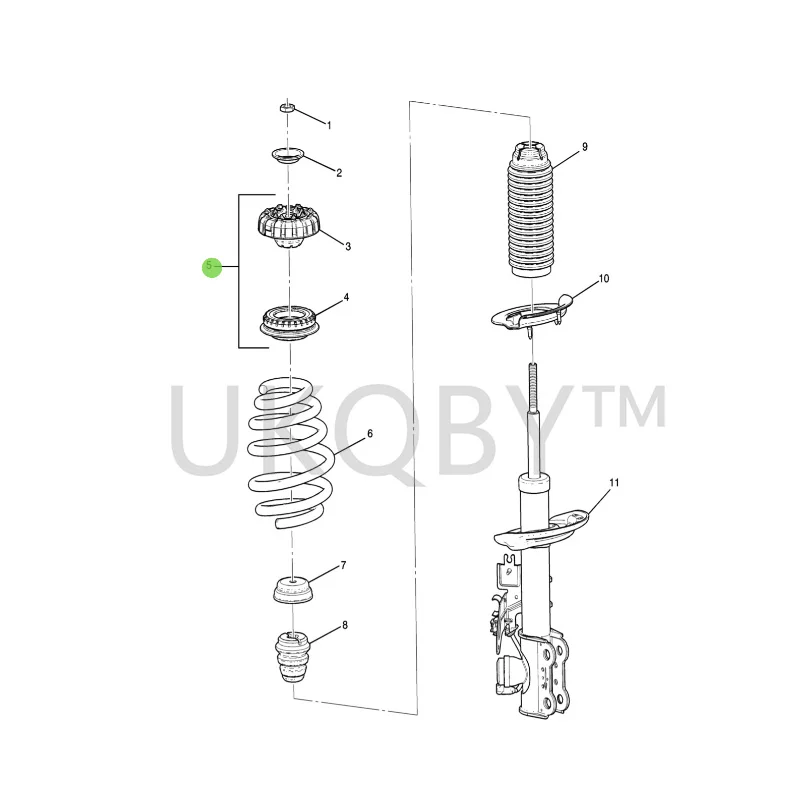 22918669 Suitable for Ca di ll ac SRX model year Front rubber shock absorber, suspension top corner seat