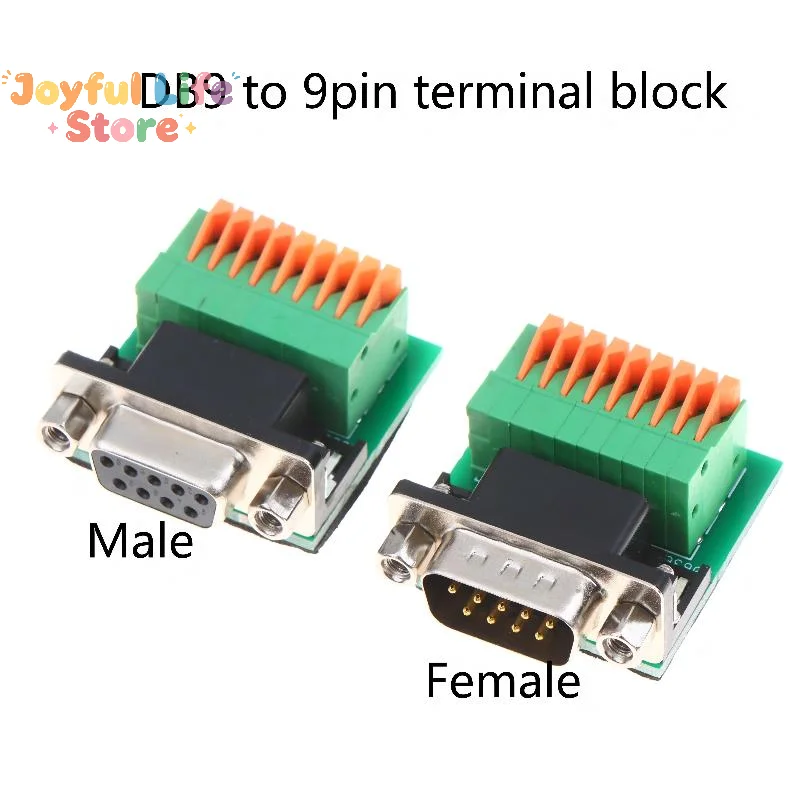 DB9 Male Female To RS485 RS422 9Pin Solderless Quick Connect Terminal Adapter Connector DB9 Welding-free Head Joint Adapter
