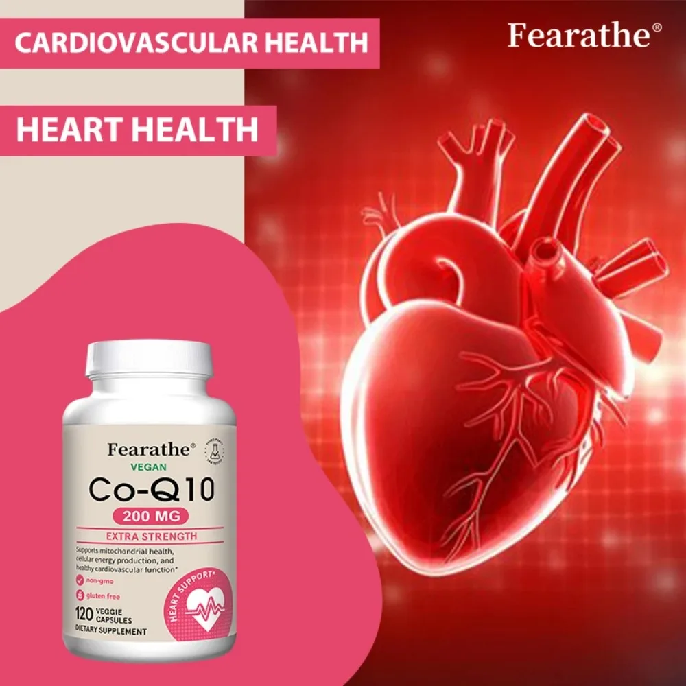 200mg Organic High Absorption Coenzyme Q10 - Support Blood & Heart Immune Health for Energy Support Heart Healthy