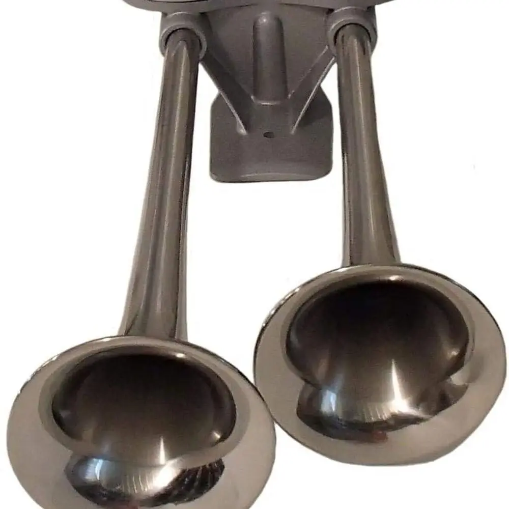 

62200 Новый воздушный звуковой сигнал Fiamm Signaltone из нержавеющей стали/хромированного материала 128 дБ @ 30 @ 70 PSI