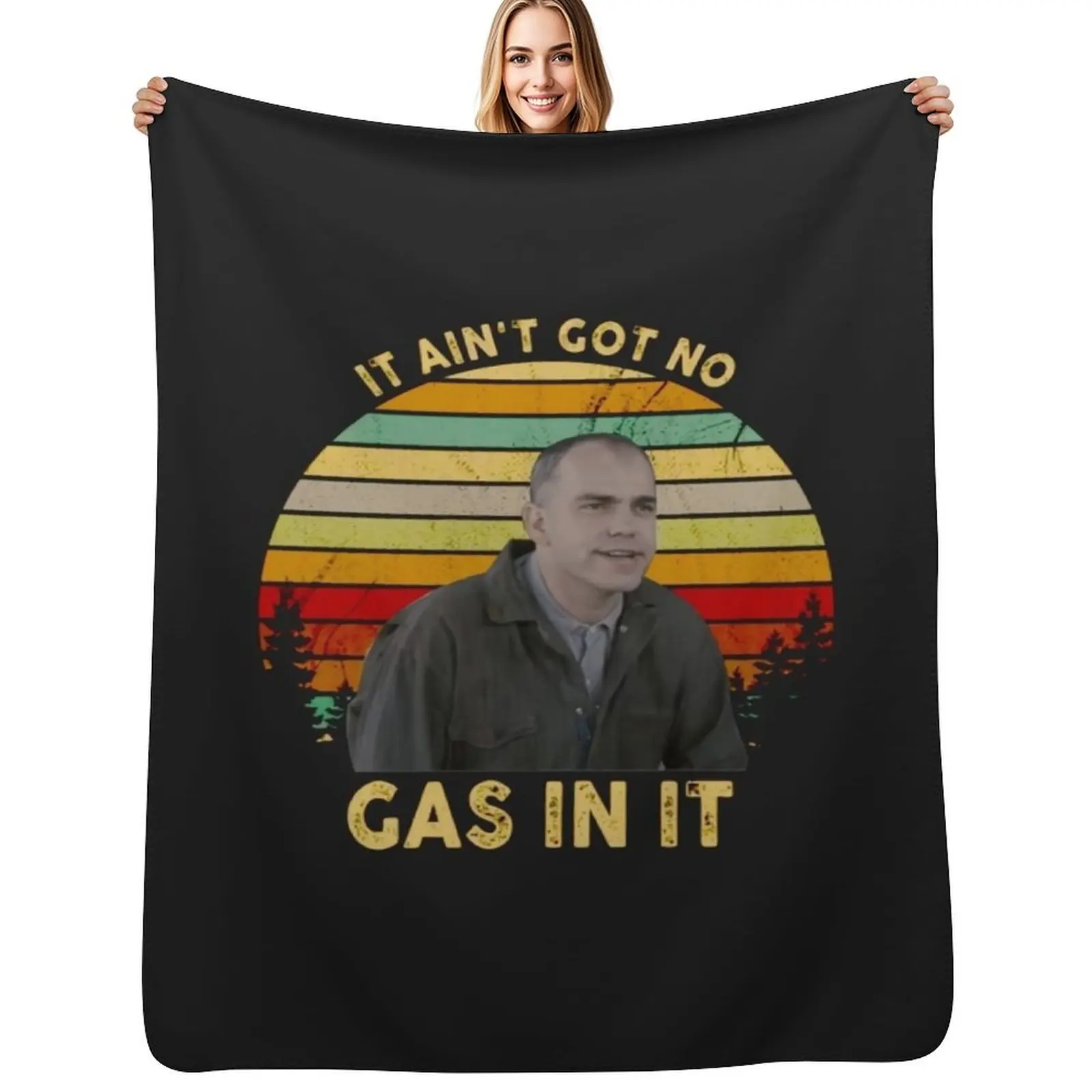 

It Ain t Got No Gas in It Sling Blade Vintage Throw Blanket Plaid Softest Flannels anime Blankets