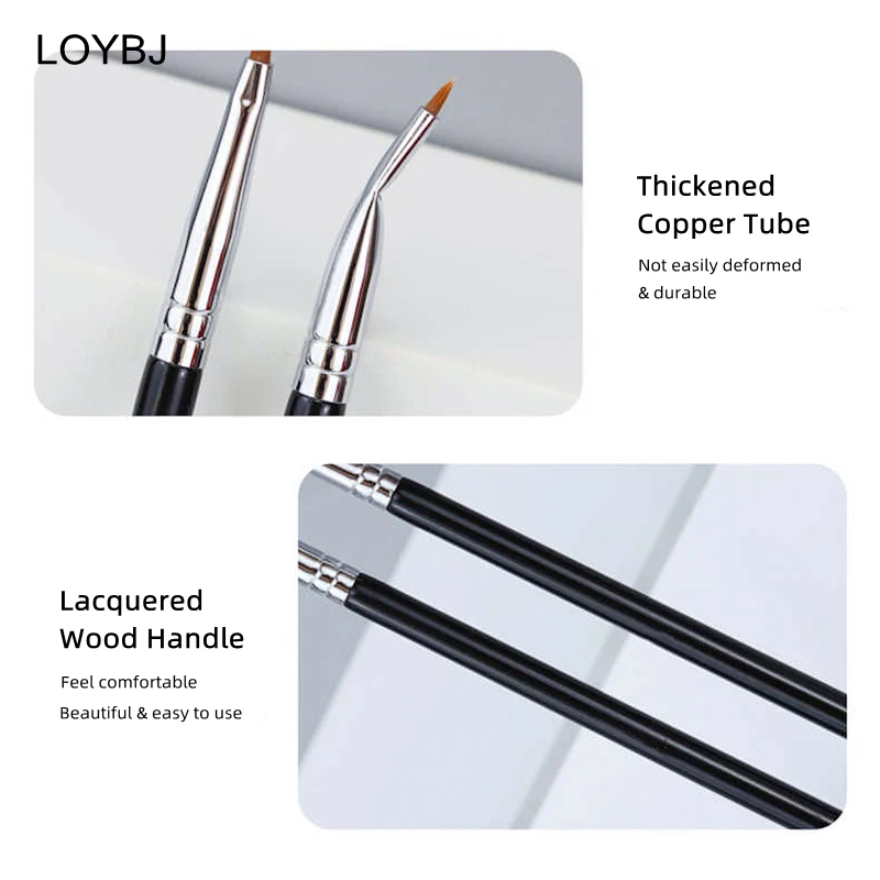 LOYBJ Bend Head Eyeliner Brush Eye Detail Makeup Brush Under Eyes Tear Trough Concealer Brush Women Fine Liner Beauty Maquiagem