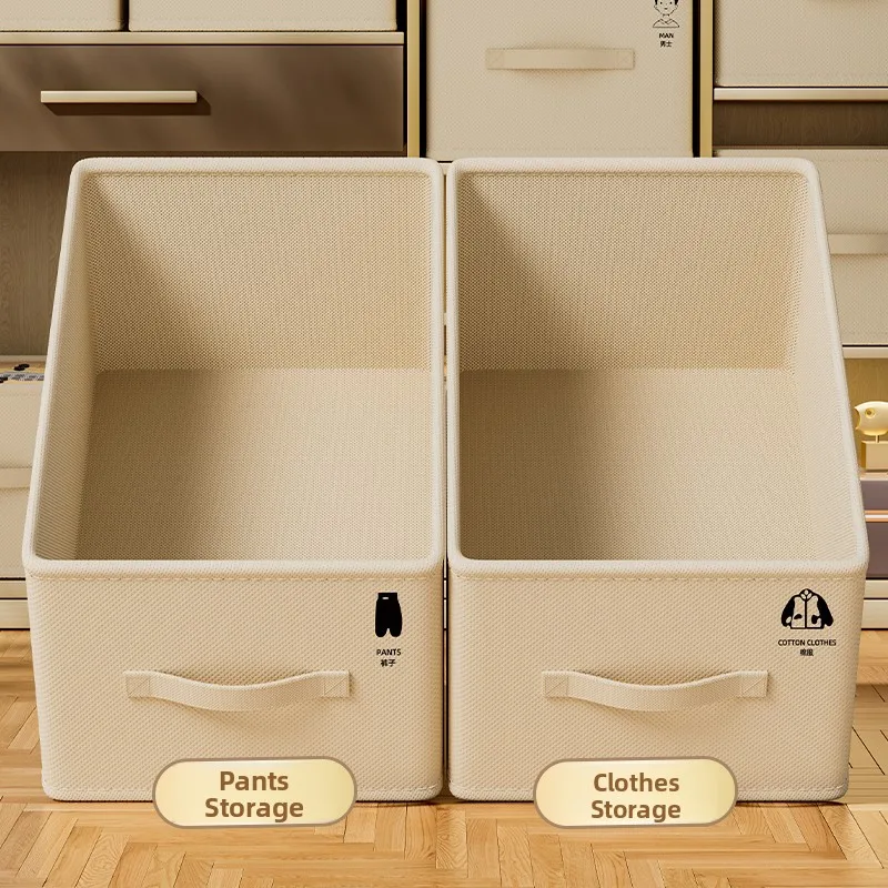 Clothing Storage Box Fabric Clothes Organizer Layered Storage Basket for Home Closet Pants And Clothes Arrangement