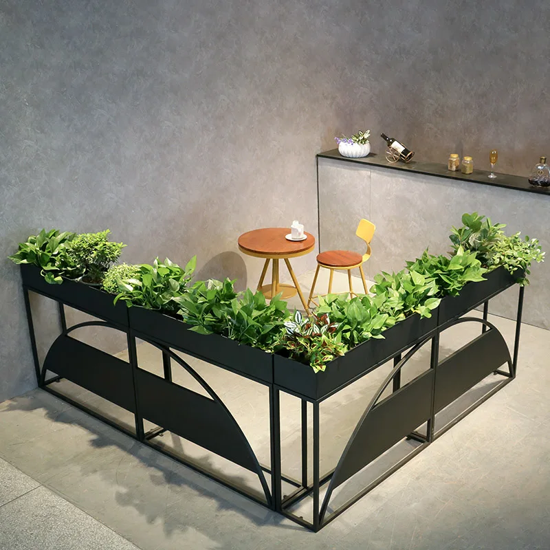 

European simple anti-corrosion flower stand fence flower pot stand flower box courtyard outdoor slot